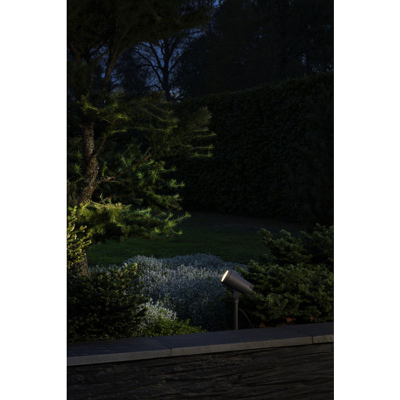 Konstsmide Bodenspot Andria, einflammiger LED-Gartenstrahler in Grau mit Erdspieß und verstellbarem Lichtstrahl - Bild 4