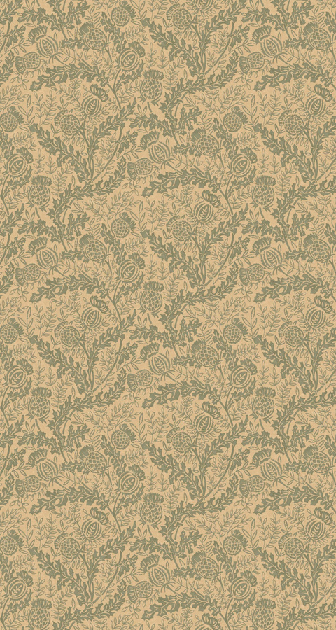 Mulberry Home Tapete Mulberry Thistle in Petrol und Grün mit floralem Botanical-Design aus Vlies - Bild 1