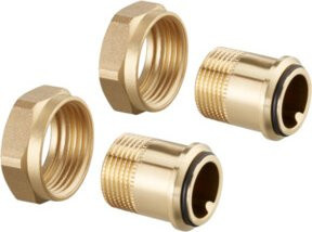 Oventrop Anschlussset DN 10, R 3/8 mit AG-Tüllen, 2-fach, Gold - Bild 1