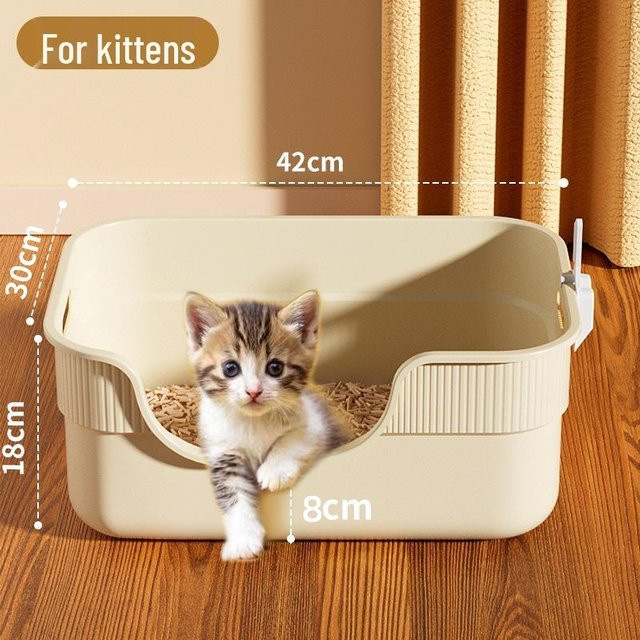 Value Vault Katzentoilette mit niedrigem Einstieg und Anti-Splash-Funktion, halboffen, kleine Größe für die Katzenpflege - Bild 1