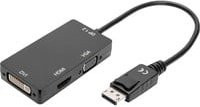 Digitus 3in1 AV Konverter DisplayPort zu HDMI, DVI und VGA in Schwarz - Bild 2