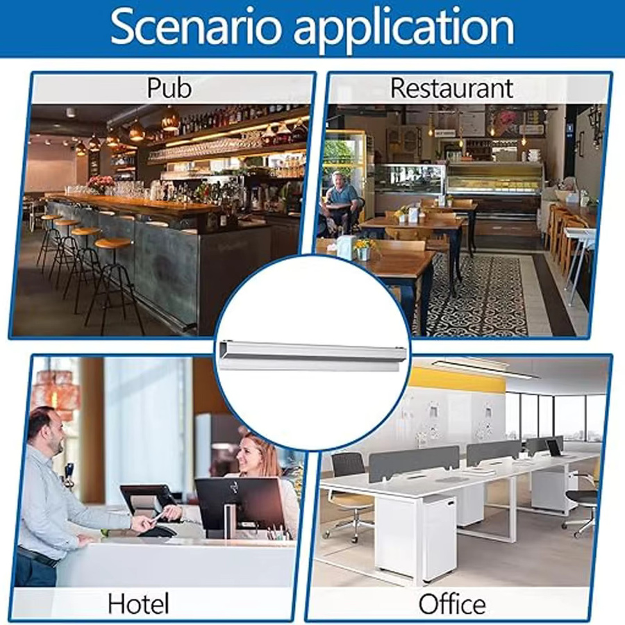 Verstellbarer Menühalter aus Aluminiumlegierung zur Wandmontage für Restaurants, B/H: 20 x 30 cm oder 20 x 50 cm oder 30 x 50 cm - Bild 3
