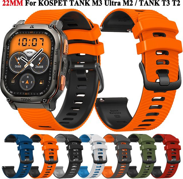 KOSPET Uhrenarmband Silikon, 22 mm, Unisex - Bild 1