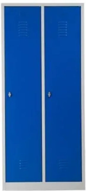 PROREGAL Garderobenspind Camel mit 2 Fächern, Grau-Blau, H x B x T: 180 x 80 x 50 cm - Bild 1