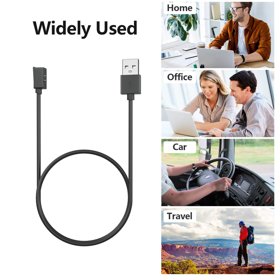 Xiaomi USB-Ladegerät und Ladekabelständer aus Silikon für Mi Band 7 Pro, Redmi Watch 2 und Redmi Watch 2 Lite in Schwarz - Bild 3
