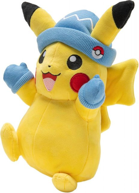 Pokémon Pikachu Wintermütze und Fäustlinge, Plüschtier - Bild 1