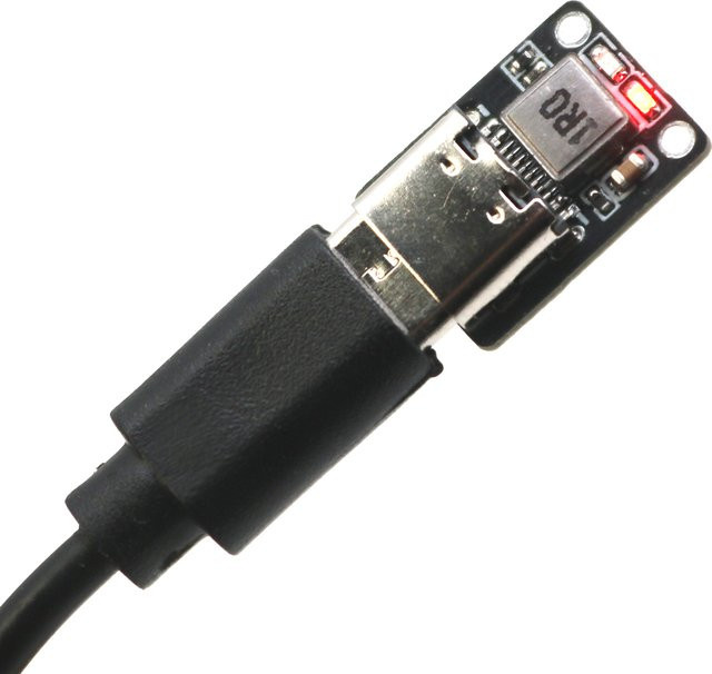 DykbRadio IP2312 USB-C Schnellladegerät Modul für 1S Lithium-Ionen-Batterien, 15W 3A, Schwarz - Bild 1