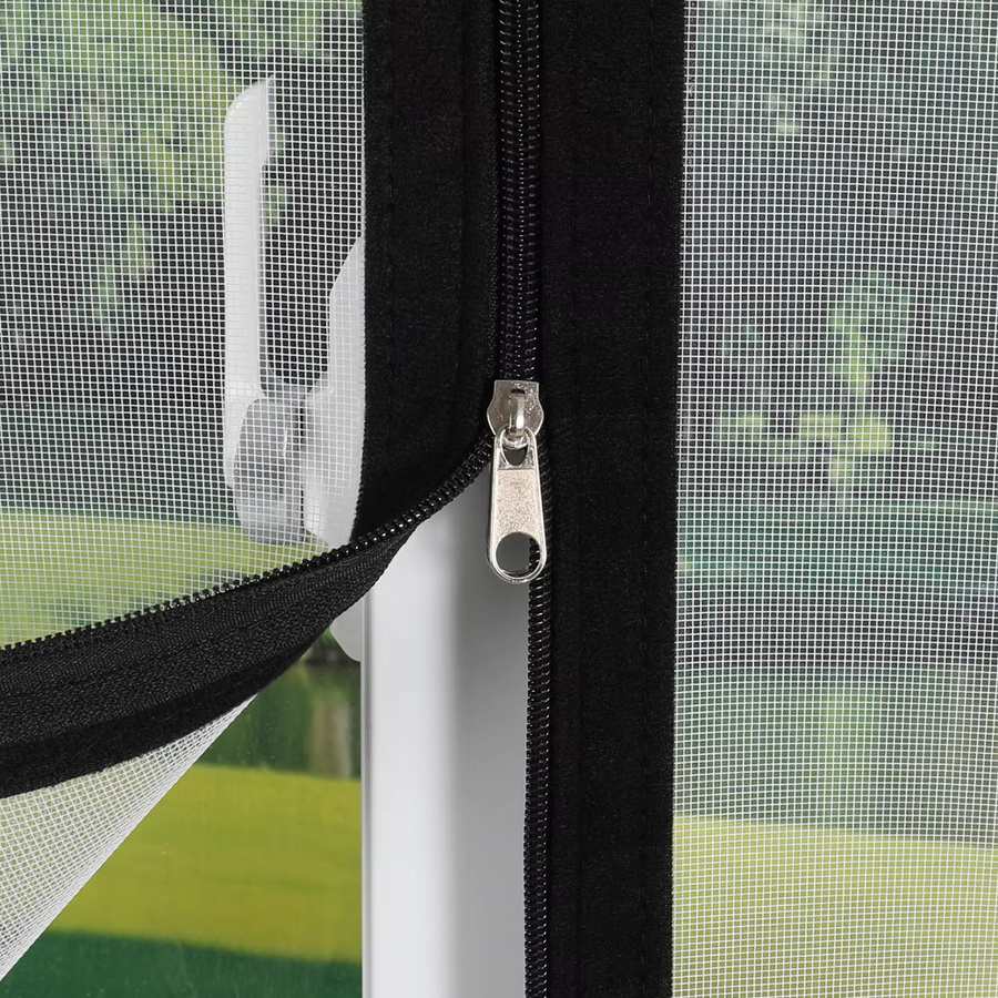 TranquilTouch Selbstklebender Fensterschutz mit Reißverschluss als Insektennetz in Schwarz, B/H: 90 x 110 cm - Bild 2