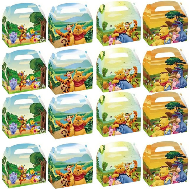 Disney Winnie Puuh und Tigger Geschenktüten aus Papier für Partys und Geburtstage, 12 Stück, Mehrfarbig - Bild 1