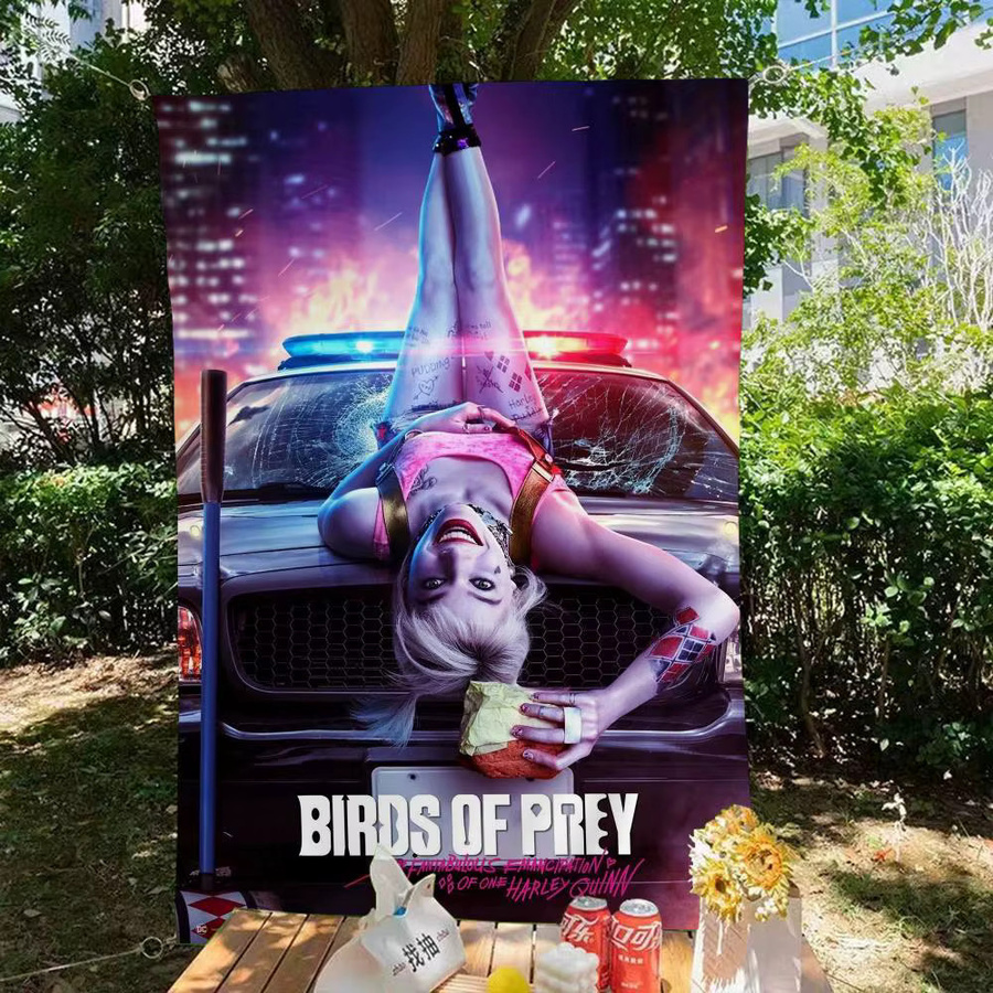 Potdemiel Harley Q-Quinn Banner im INS Style als Outdoor Party Dekoration Flagge - Bild 5
