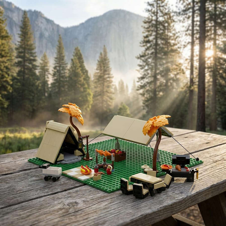 Linyi toy Camping Picknick Bausteine Spielset ab 3 Jahren - Bild 3