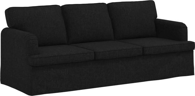 vidaXL Sofa Schwarz mit Stoffbezug und Metallrahmen B/T/H: 201 x 80 x 85 cm - Bild 1