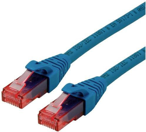 Roline RJ45 Patchkabel CAT 6 U/UTP Ethernet LAN Kabel Blau, Länge: 1,50 m - Bild 1