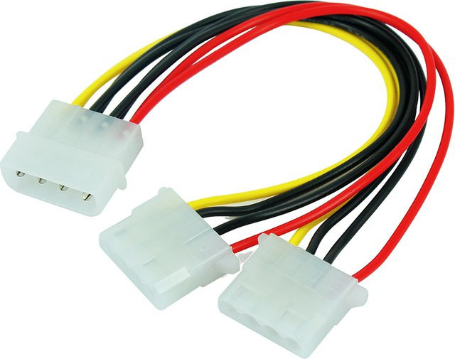 OULLX 4Pin PSW Power IDE Y Molex Splitter Kabel LP4 Molex J29 Stecker auf Buchse für Grafikkarte und PC Computer Zubehör in Multicolour - Bild 1