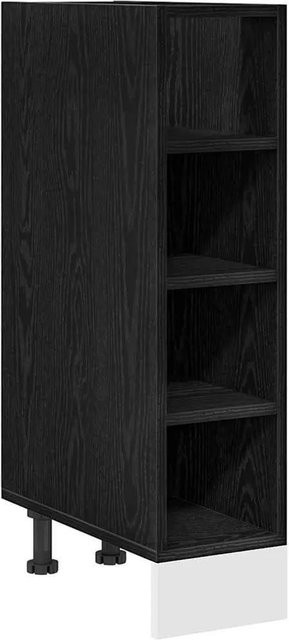 vidaXL Küchenunterschrank in Schwarz mit Eichen-Optik, matt, B/T/H: 20 x 44,5 x 81,5 cm - Bild 1