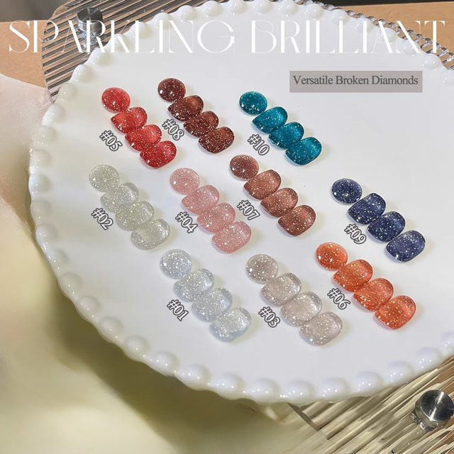 MISS SHAKA Gel Nagellack, Sparkling Silver, Glänzend - Bild 1