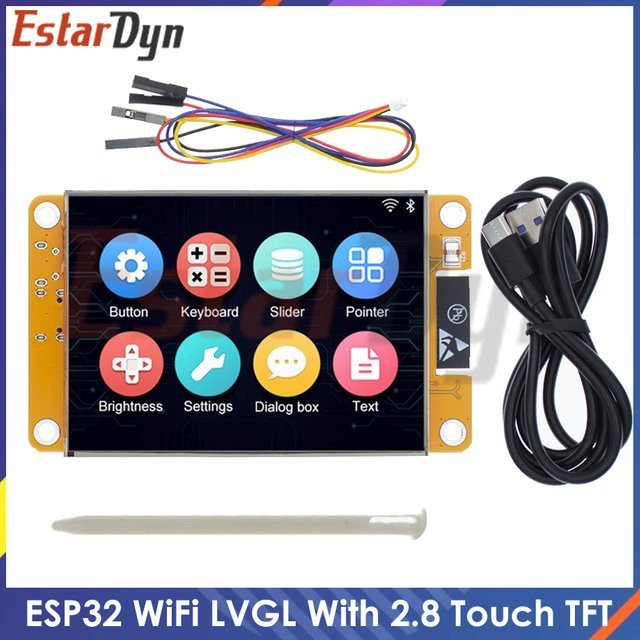 Estardyn ESP32 LVGL Entwicklungsboard mit 2,8 Zoll Smart Display, WLAN und Bluetooth, LCD TFT Modul mit Touchfunktion - Bild 1
