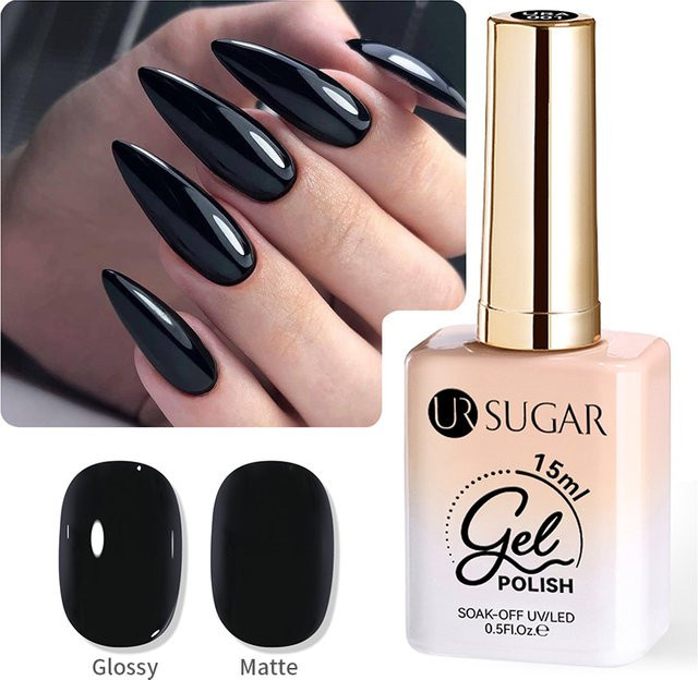 UR SUGAR Nagelgel, Schwarz, 15 ml - Bild 1