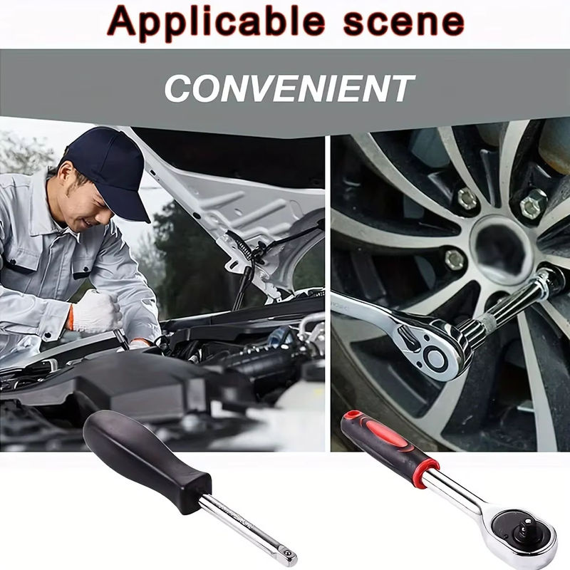 EQZ 46-teiliges Steckschlüssel-Set mit 1/4 Zoll Antrieb, metrischer Bit-Steckschlüsselsatz und Verlängerungsstange für die Autoreparatur - Bild 6