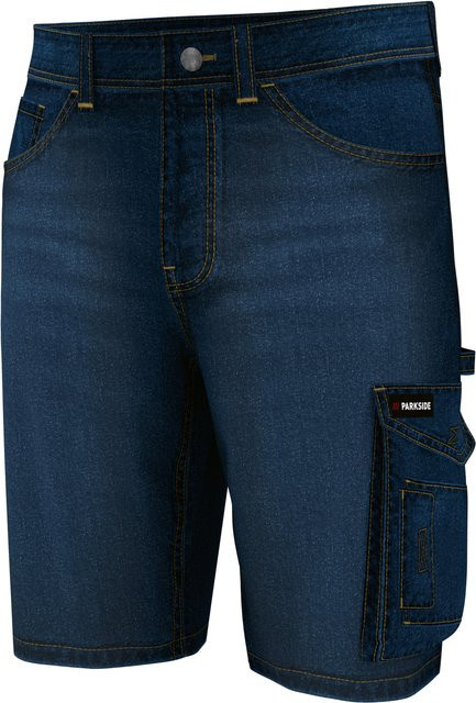 Parkside Herren Arbeitshose kurz Denim in Blau und Anthrazit aus Baumwoll-Polyester-Mix - Bild 1