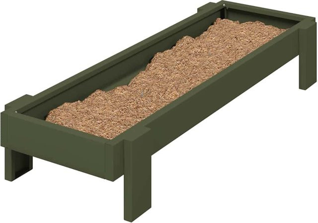 Hühnerfuttertrog von Yiwydaa in Olivgrün, B/T/H: 80 x 28 x 13,5 cm - Bild 1