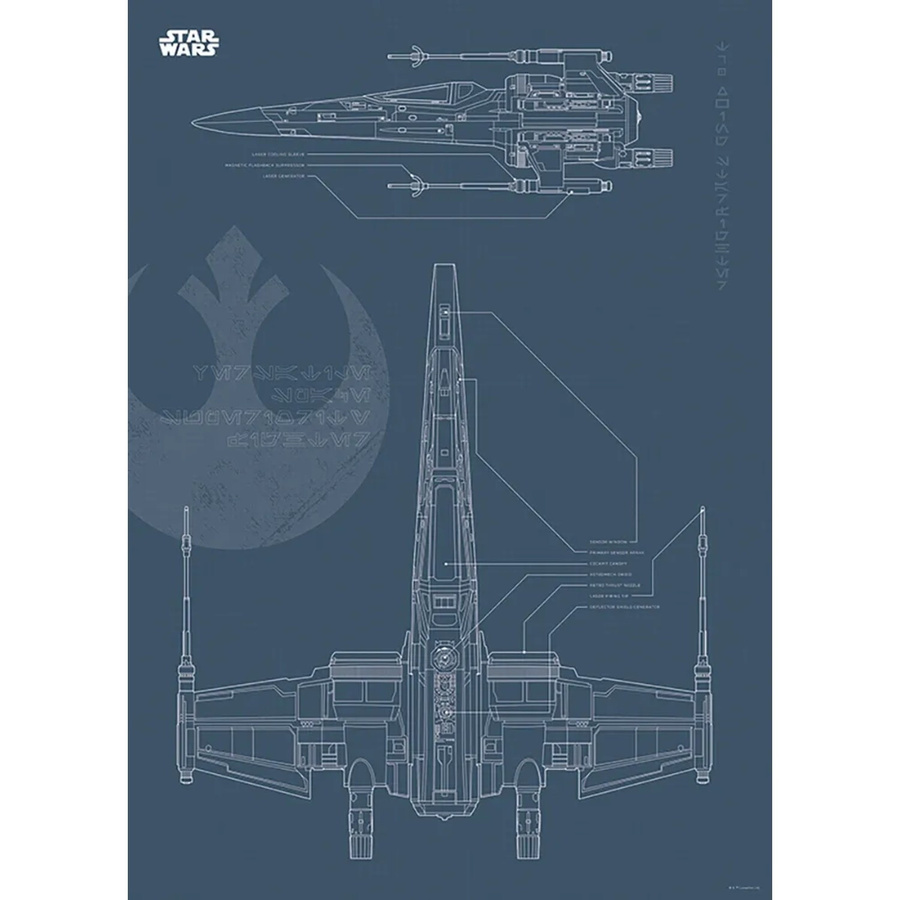 Komar Wandbild Star Wars X-Wing bunt, B/H: 50 x 70 cm - Bild 2