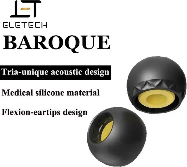 ELE Medizinische Silikon-Ohrstöpsel in Schwarz für In-Ear Kopfhörer wie Barock Eletech ie900 AZ80 1000XM5 - Bild 1
