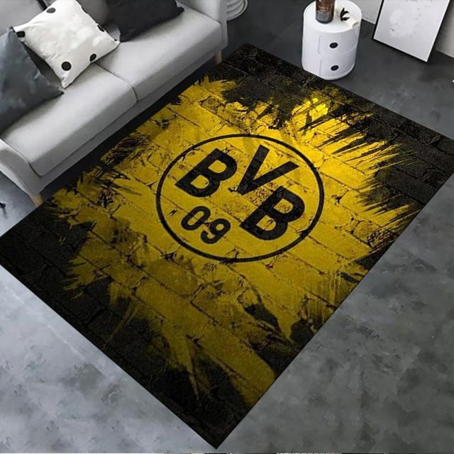 On My Love Home Dortmund Teppich in Gelb, moderner abstrakter Design-Bodenmatte aus Polyester, rutschfest und waschbar, B/T: 230 x 160 cm - Bild 1