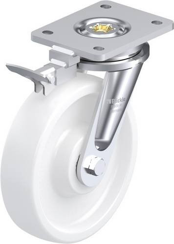 Blickle Lenkrolle LO-SPO 201K-RI4 mit Feststeller, Farbe Weiß, Rad-Durchmesser: 20 cm, Tragfähigkeit: 1000 kg - Bild 1