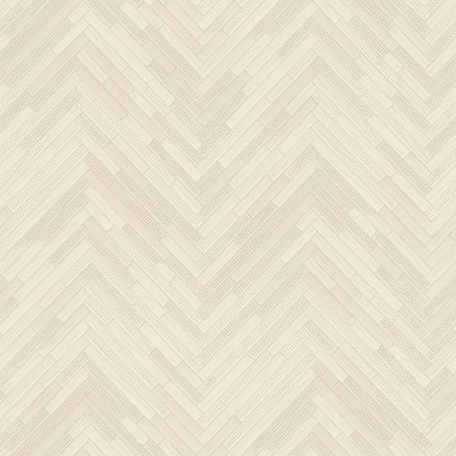 Profhome Natur Tapete Holzoptik in Creme Beige, Matt, Vlies, B: 0,70 m x L: 10,05 m - Bild 1