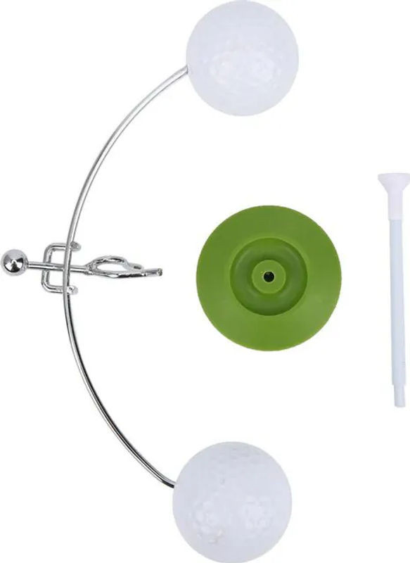 Wosawe Outdoor Sports Golf Geschenkset Desktop-Dekoration mit kleinem Golfball-Balancehalter und Basis in Silber - Bild 1