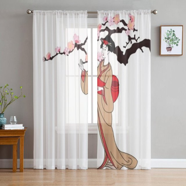 Super Six Transparente Tüll-Vorhänge in Weiß für Wohnzimmer und Schlafzimmer, 2er-Set, Breite: 135 cm, Höhe: 183 cm - Bild 1