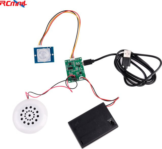 DIYmall PIR-Infrarotsensor mit Tonaufnahmemodul und MP3-Sprachwiedergabe-Kit inklusive USB- und TF-Karten-Unterstützung - Bild 1