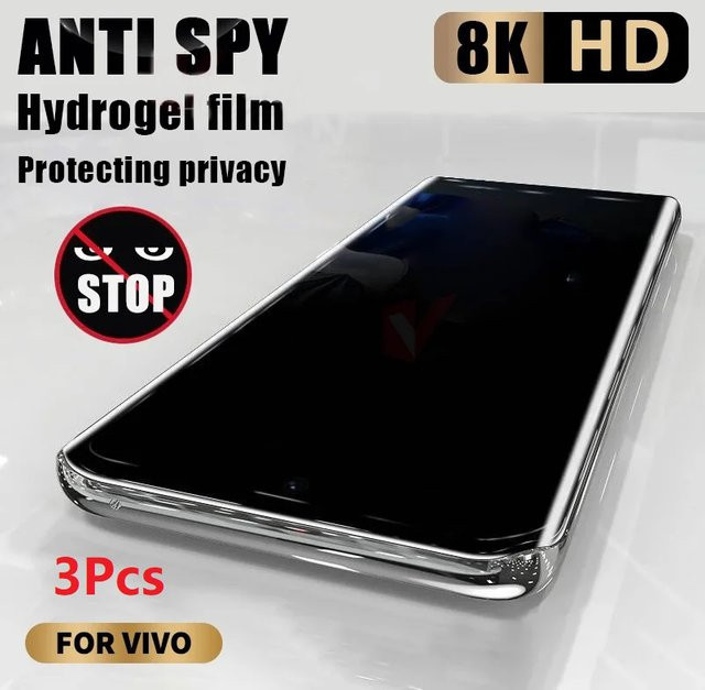 3er-Pack Privatsphäre Hydrogel Displayschutz für Vivo V30 SE Pro Lite 4G T3X V40 SE 5G V30 T3 G2 Anti-Spy Schutzfolie - Bild 1