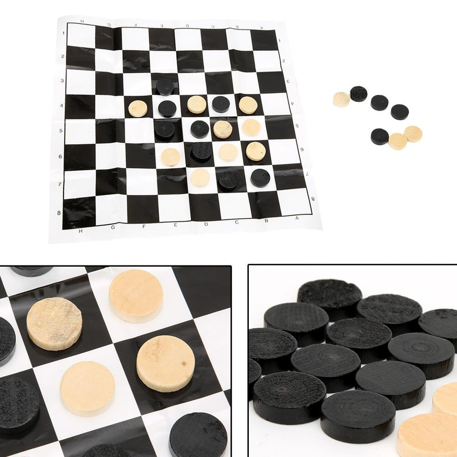 TOMTOP JMS Internationales Damespiel Holz 24-teiliges Set - Bild 8