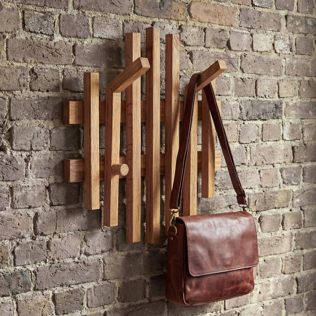 MCA Garderobenpaneel MCW-P57 Wandgarderobe aus Massiv-Holz Eiche, B/H: 40 x 38 cm - Bild 1