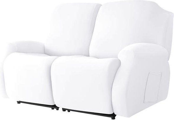 Yiran Furniture Stretch-Sesselbezug für 1-Sitzer, weiß, elastisch und rutschfest, 4er-Set - Bild 1