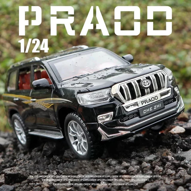 MAKEDA Toyota Land Cruiser Prado Sport SUV, Modellauto, 1:24, mit Licht und Sound - Bild 1