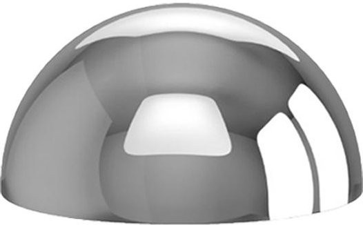 Edelstahl Spiegel Halbkugel Poliert in Silber, Durchmesser: 150 mm, Dicke: 1,0 mm - Bild 1