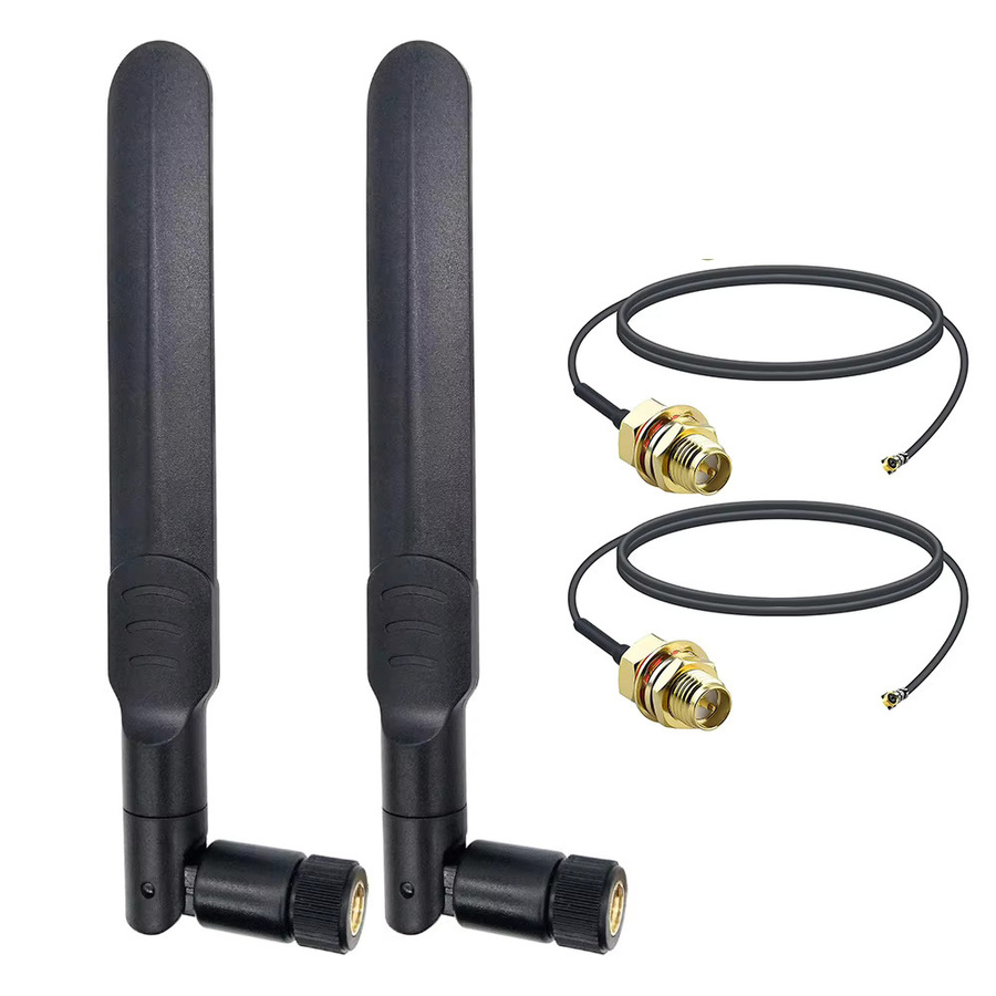 NOWEPOCH WLAN-Antenne mit 8 dBi Verstärkung und 15 cm U.FL auf RP-SMA Verlängerungskabel in Schwarz - Bild 4