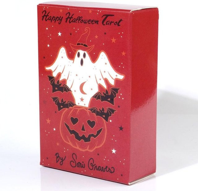 Tarot Lover Happy Halloween Tarot Deck, Kartenspiel, 78 Karten, rot - Bild 1