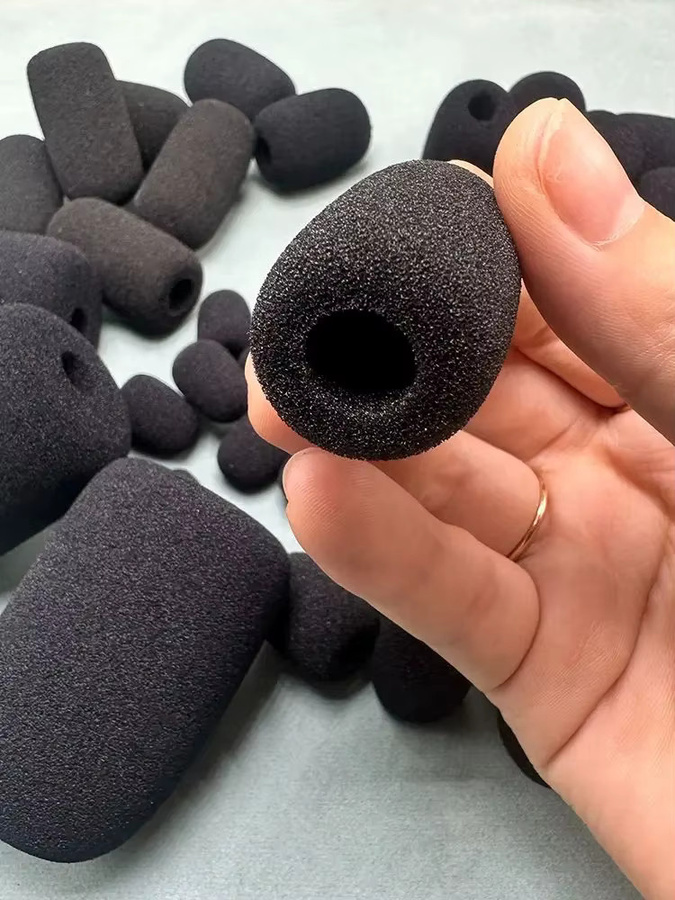 Trig Rain 5-teiliges Set Mikrofonabdeckungen aus Schaumstoff für Headset- und Lavalier-Mikrofone in Schwarz - Bild 3