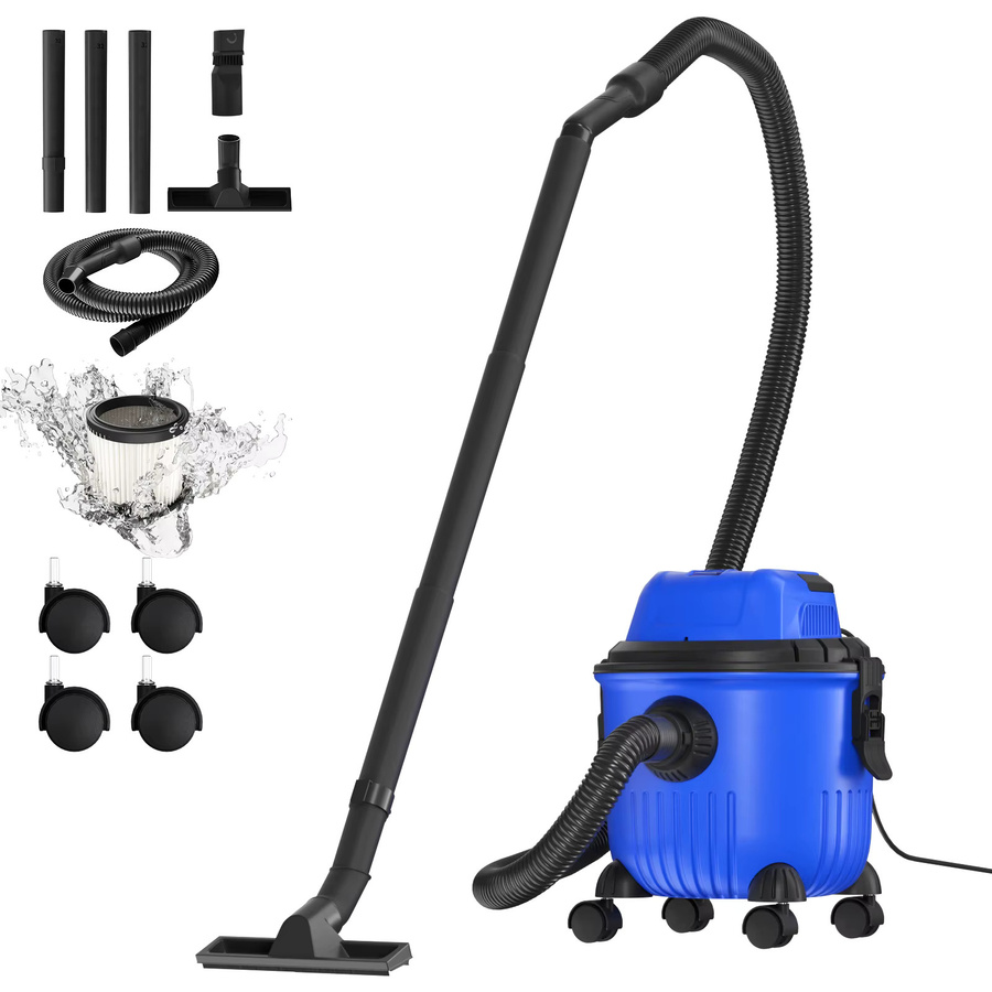 DayPlus Industriestaubsauger Hoover Nass- und Trockensauger in Blau mit 4800 W Leistung, 16 kPa Saugkraft, 15 Liter Fassungsvermögen und 4 Lenkrollen - Bild 2