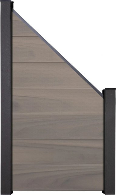 GroJaSolid Grande Schrägzaun Bi-Color Braun B: 90 cm, H: 180 cm, T: 90 cm - Bild 1