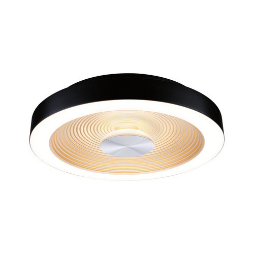 Paulmann Volea LED-Deckenleuchte Ring, Schwarz-Gold, dimmbar, IP44, Durchmesser: 32 cm - Bild 3