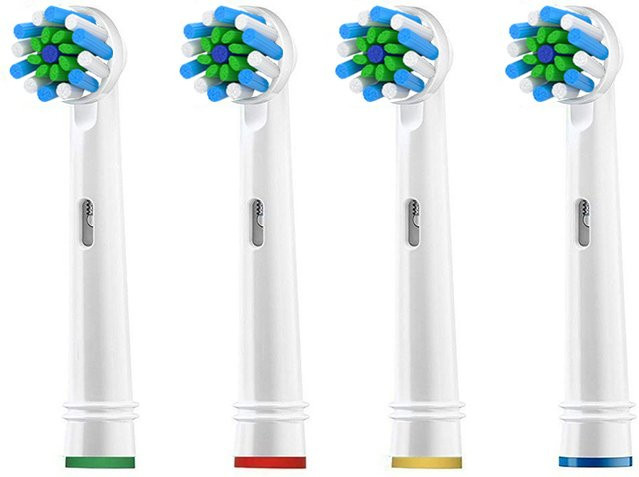 4 Stück EB50 Cross Action Ersatzbürstenköpfe in Weiß für Oral B D12 D16 D100 3757 3709 Pro3 Pro1Max elektrische Zahnbürsten von jitong - Bild 1