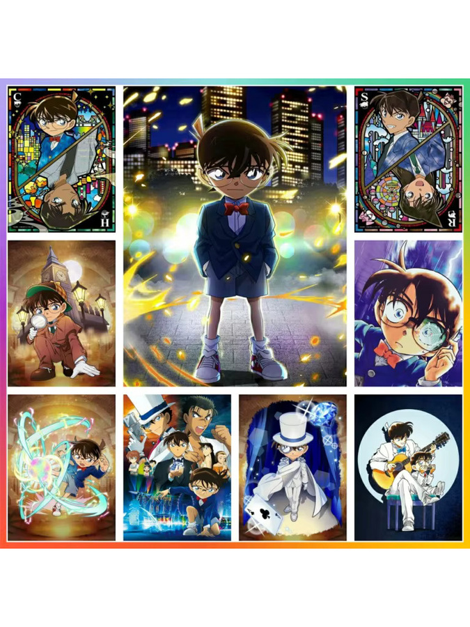 KAYOU Detektiv Conan Anime 5D DIY Diamantmalerei Mosaik Stickerei Set für Erwachsene, Mehrfarbig - Bild 3