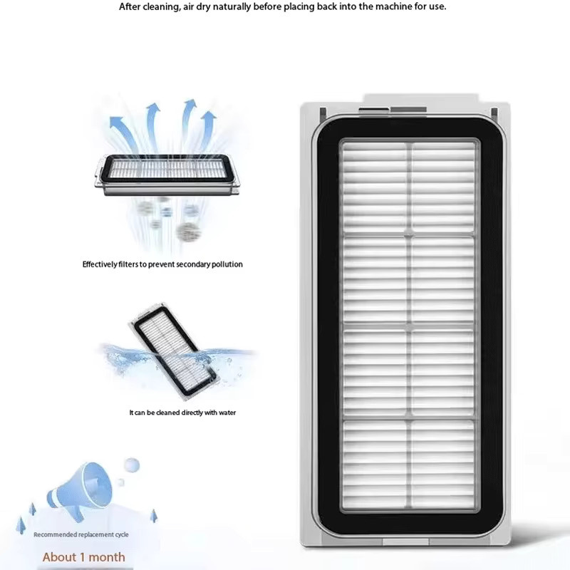 HIKSIT Zubehör-Set für JONR P20 PRO und T5 Pro Roboterstaubsauger mit Hauptbürste, Seitenbürste, HEPA-Filter, Wischtuch und Staubbeuteln - Bild 2