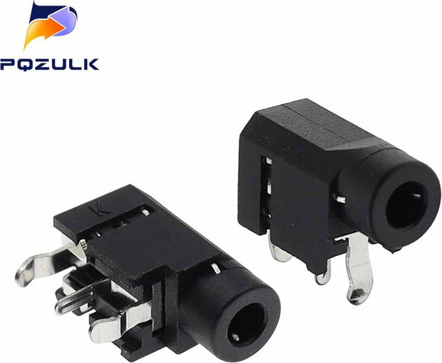 10er Set PQZULK 3,5mm Weibliche Audio Stecker PJ-314A 3 Pin DIP Kopfhörer Buchse in Schwarz - Bild 1