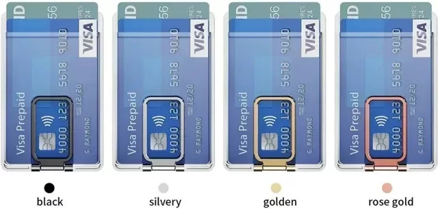 Magnetischer transparenter Kartenhalter von VYOPBC in Gold für MagSafe iPhone und Samsung S25 S26 Ultra - Bild 1